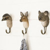 Three wall-mounted WILDLIFE GARDEN hooks (only kangaroo incl. in offer)