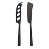 GABEL&TELLER Satin Black 2 Piece Cheese Knife Set | the design gift shop