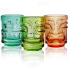 TRUE ZOO Tiki Trio shot glasses set of 3 with tropical island colours
