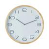 AMALFI Leni Wall Clock, Black Dial, Pine Rim, Ø 41.5 x 8.5 cm | the design gift shop