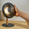 GINGKO BEYOND Portable/Detachable Desk Fan/Light Dark Grey with light | the design gift shop
