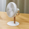 GINGKO BEYOND Portable/Detachable Desk Fan/Light Dark Grey on desk | the design gift shop