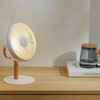 GINGKO BEYOND Portable/Detachable Desk Fan/Light Dark Grey on sideboard | the design gift shop