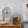 GINGKO BEYOND Portable/Detachable Desk Fan/Light Dark Grey on bedside table | the design gift shop
