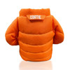 Orange Drink Holder Puffer Jacket by COATIE (back) | the design gift shop