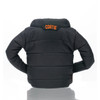 Black Drink Holder Puffer Jacket by COATIE (back) | the design gift shop