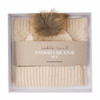  Snood & Beanie set colour Oatmeal in gift box by Annabel Trends | the design gift shop