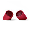 Red LEXON Ray speaker set standing up