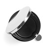 Black Audo Pedal Bin, 7 litres, with lid open