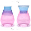 Peleg Design Twotone Vase in pink and blue showing wide and narrow openings side by side