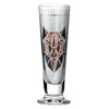 Ritzenhoff Black Label Schnapps Glass with a colourful fox design.
