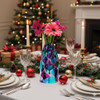 Shatterproof Modgy Kringle Vase on Christmas dinner table.