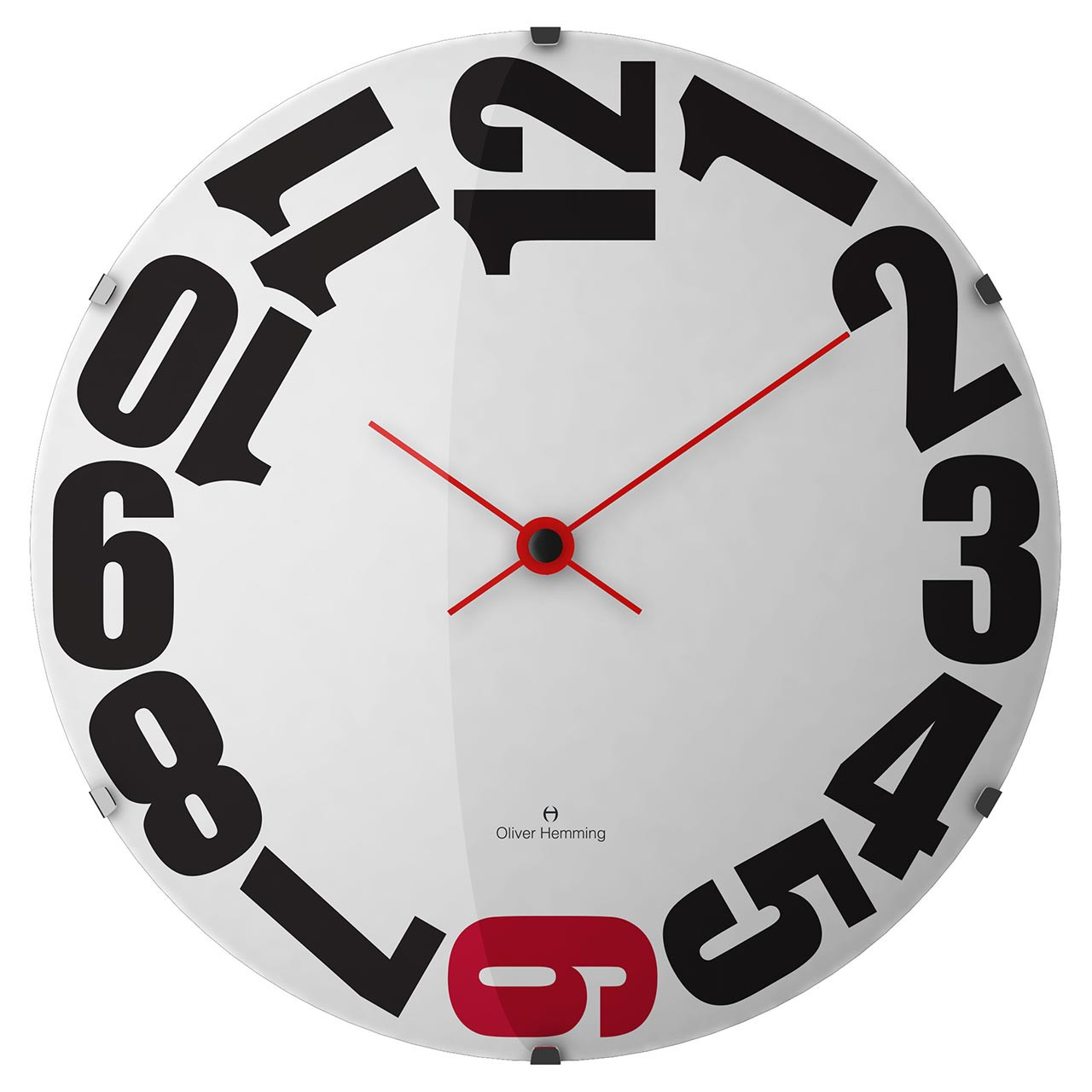 Oliver Hemming Chasing Numbers Wall Clock | The Design Gift Shop