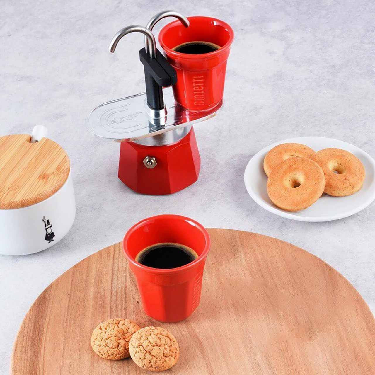  Bialetti Mini Express Moka Set With 2 Cups Heart 90ml: Home &  Kitchen