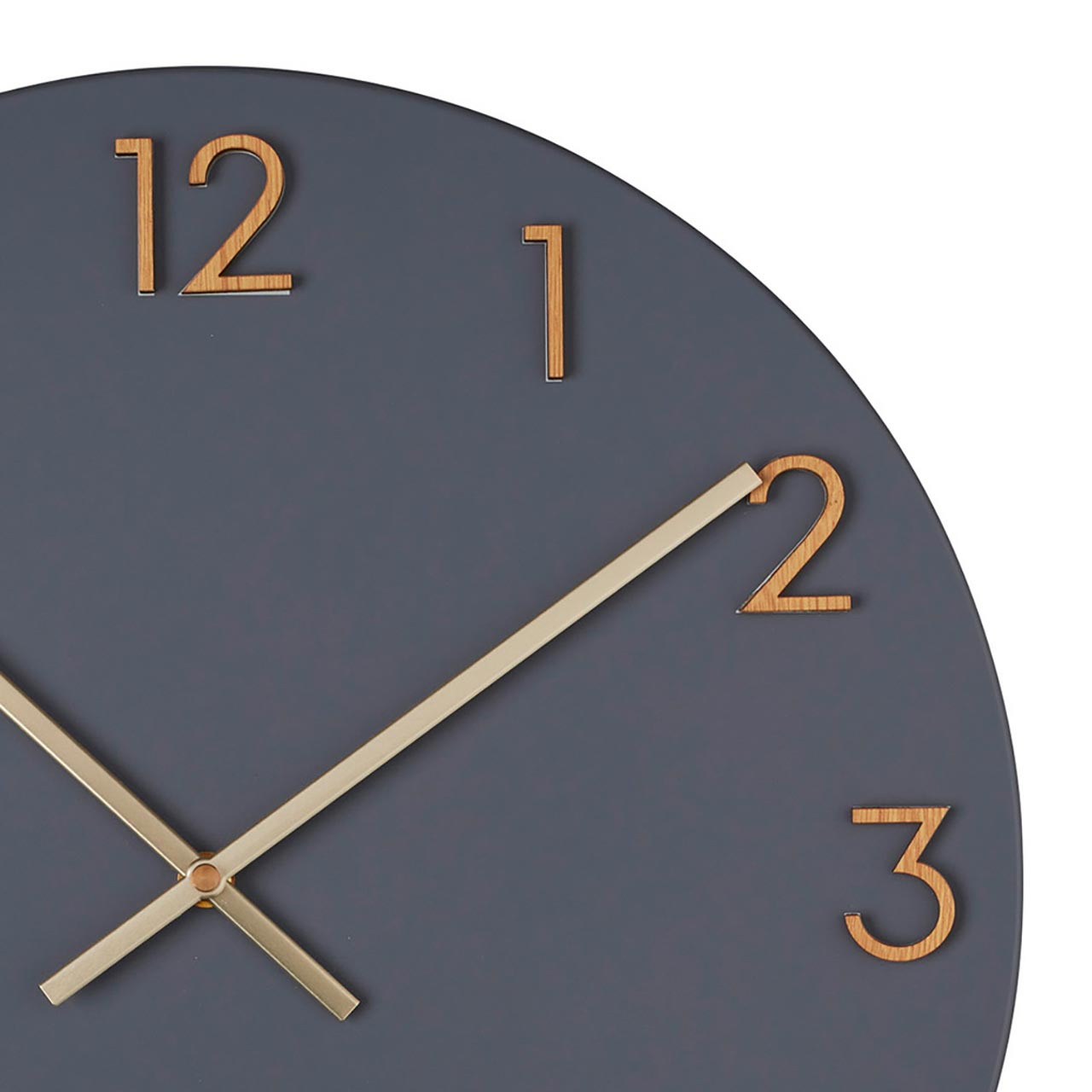 KATELYN Charcoal Grey 40cm Metal Wall Clock