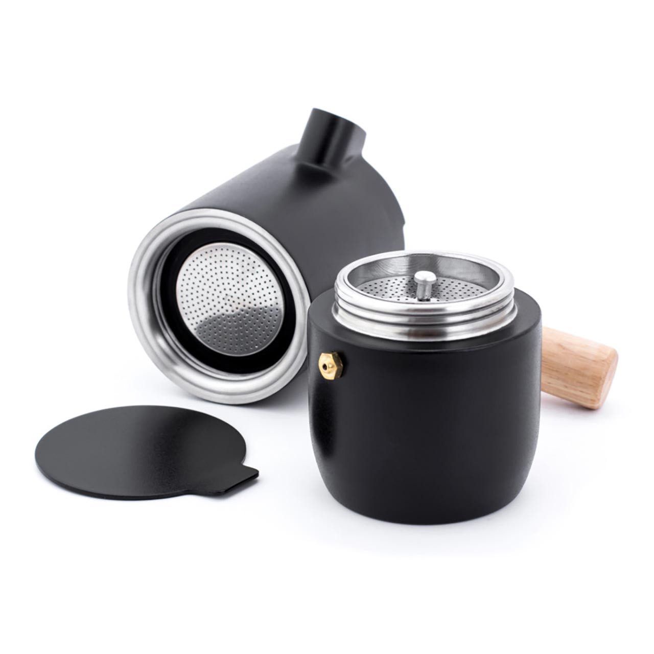 Stelton Collar Espresso Maker 0.25L | Matte Black Stovetop Moka Pot