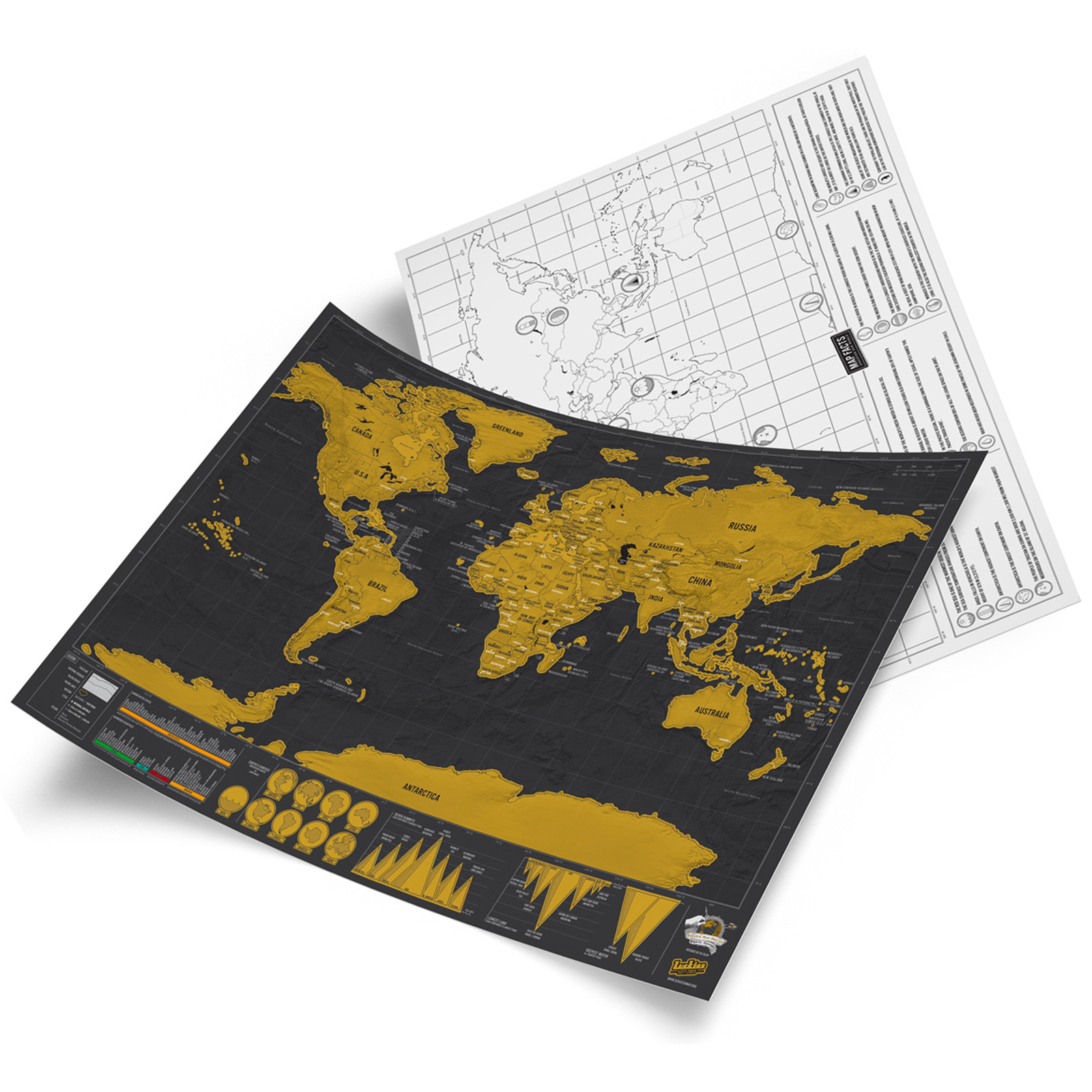Luckies Scratch Map Deluxe Travel Edition the design gift shop
