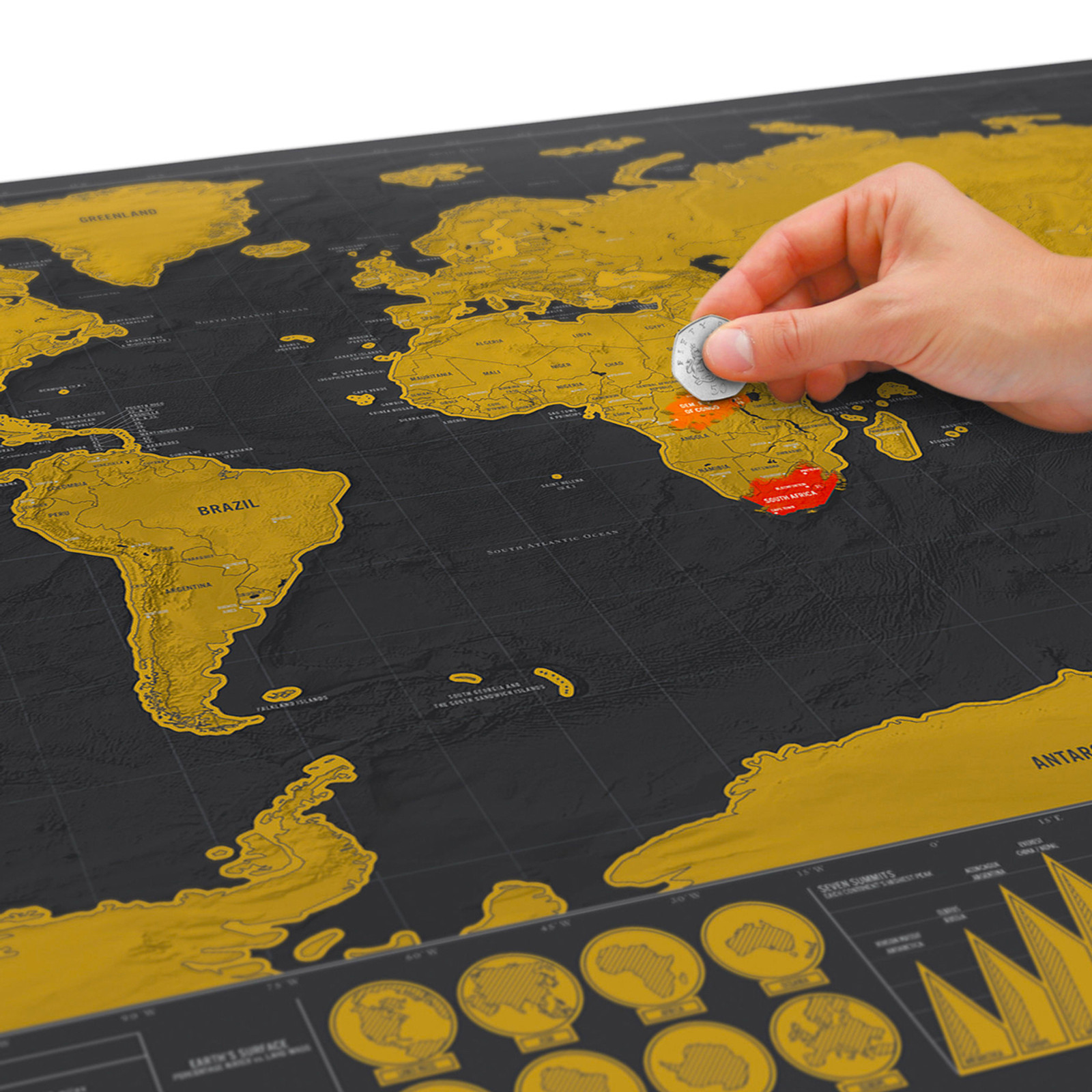 Luckies Scratch Map Deluxe Travel Edition the design gift shop