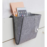 Kikkerland Bedside Felt Pocket Grey | The Design Gift Shop