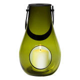 HOLMEGAARD DWL Glass Lantern Olive Green 25 cm | the design gift shop