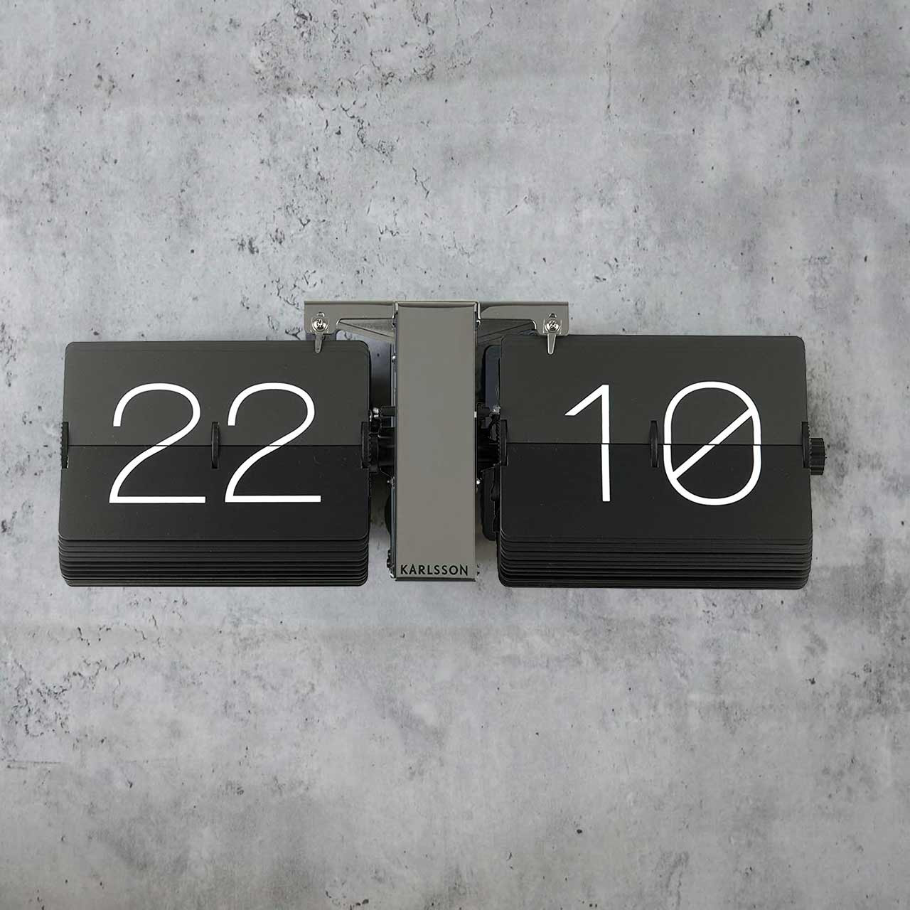 Karlsson Flip Wall Clock No Case Black the design gift shop