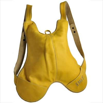 yellow designer backpack