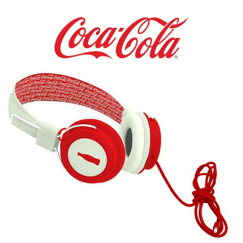 Coca Cola Collectable Retro Vintage Headphones Red & White | The Design Gift Shop