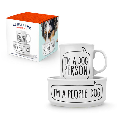 Fred Dog Person Bowl and Mug Set | The Design Gift Shop
