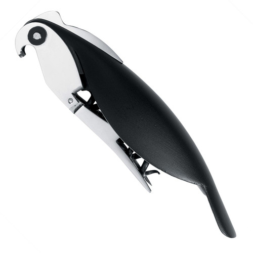 ALESSI PARROT Black Sommelier Corkscrew | the design gift shop