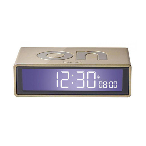 LEXON Flip+ LCD alarm clock LR150D9 gold | the design gift shop