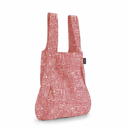 Notabag Hello World Rose/Red Shopping Bag & Backpack | the design gift shop