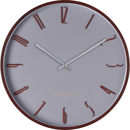 ONE SIX EIGHT LONDON silent wall clock FREDDIE grey - Ø 53 x 4 cm | the design gift shop