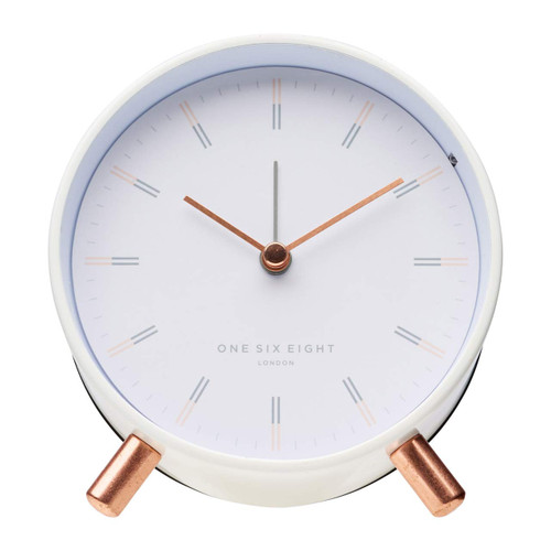 ONE SIX EIGHT LONDON silent alarm clock ELLIE white - Ø 11 x 5 cm | the design gift shop