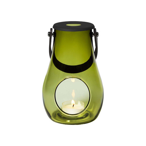 HOLMEGAARD DWL Glass Lantern Olive Green 16.5 cm | the design gift shop