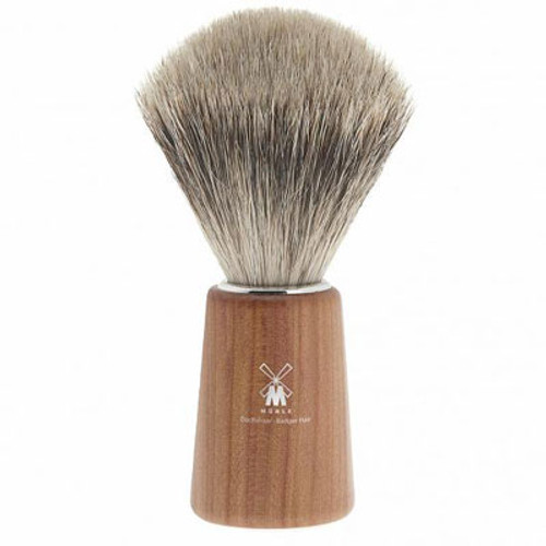 Muhle Shaving Basic H22 shaving brush, fine best badger hair, handle plum wood | the design gift shop