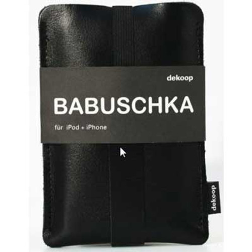 dekoop Babuschka - black leather phone case