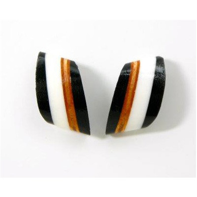 MABEL - Facet Studs  - Black & White