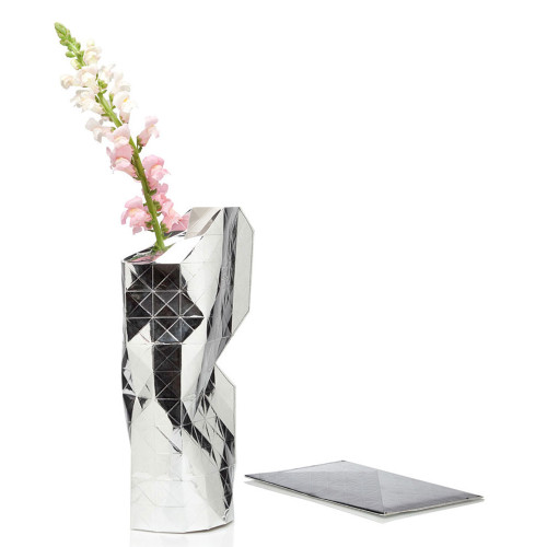 Silver Paper slide on vase cover by Tiny Miracles Foundation  | The Design Gift Shop