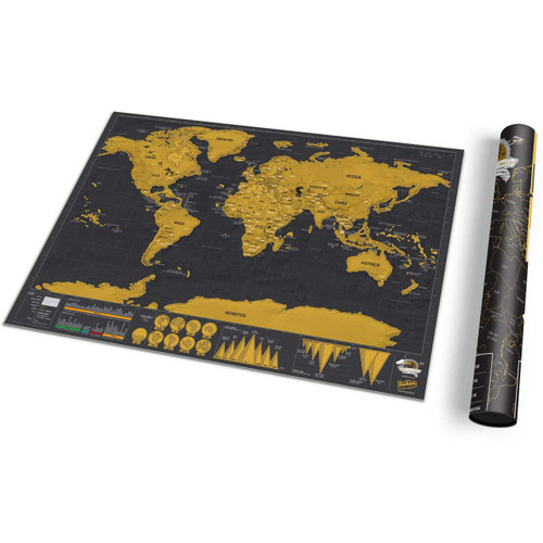 Luckies Scratch World Map - Deluxe Travel Edition | the design gift shop