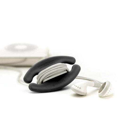 Bobino cord wrap, cable organiser in black | The Design Gift Shop