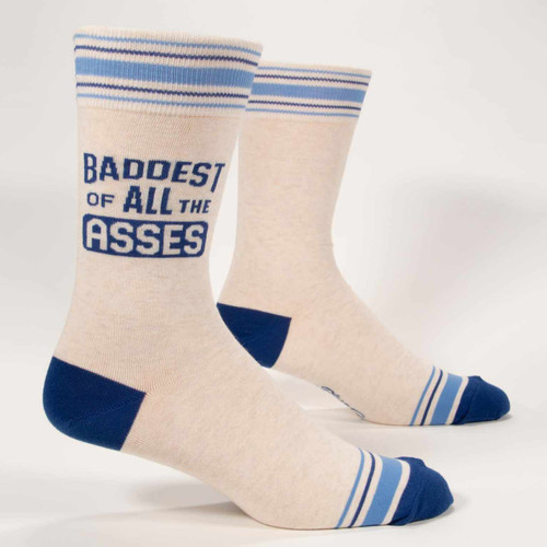 Blue Q Men's Socks 'Baddest of all the Asses' | the design gift shop