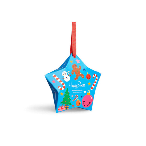 HAPPY SOCKS Gift Set Kids Holiday in blue star packaging | the design gift shop