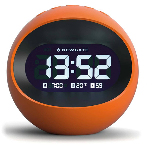 Newgate Centre of the Earth Alarm Clock Pumpkin Orange – front view
