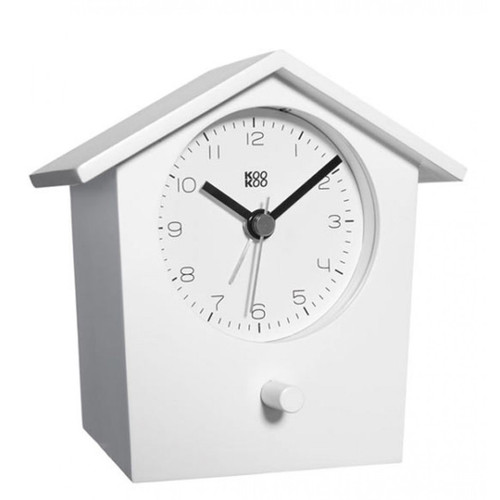 KooKoo EarlyBird Alarm Clock - White | the design gift shop