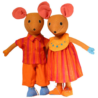 BOY or GIRL MOUSE by BAREFOOT TOYS - XL-Size (55 cm) - Various Colours (only one toy animal is part of the offer)