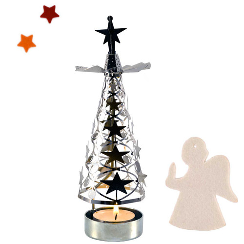 Rotating Christmas Tree Candle Holder | The Design Gift Shop