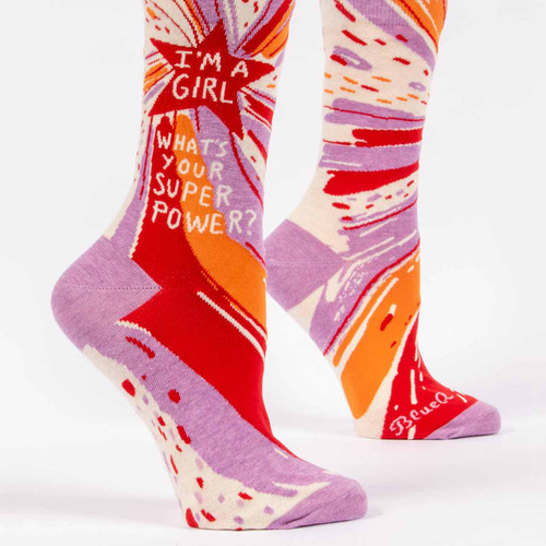 Blue Q Women's Socks 'Superpower' | the design gift shop
