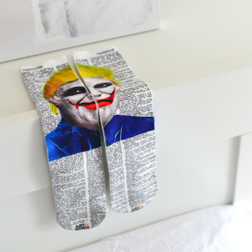 DONALD JOKER TRUMP socks by Art N Wordz | the design gift shop