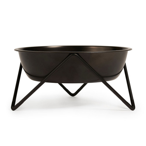bendo luxe woof dog bowl black on black | The Design Gift Shop