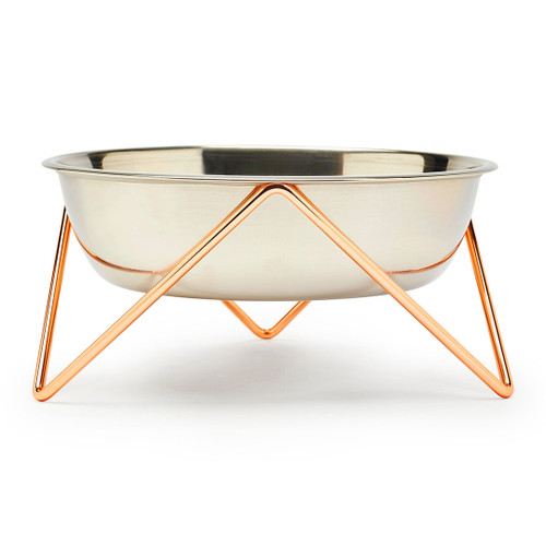 BENDO Dog Bowl WOOF | Copper Stand